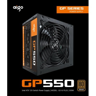 Aigo GP550( Max Power 550W / 80 Plus Bronze /Black flat Cable )